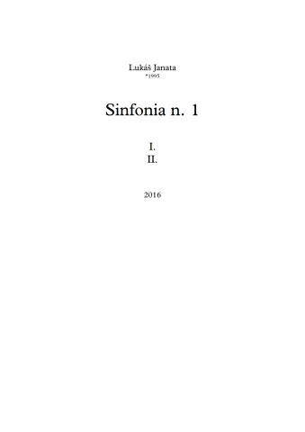 Sinfonia n.1